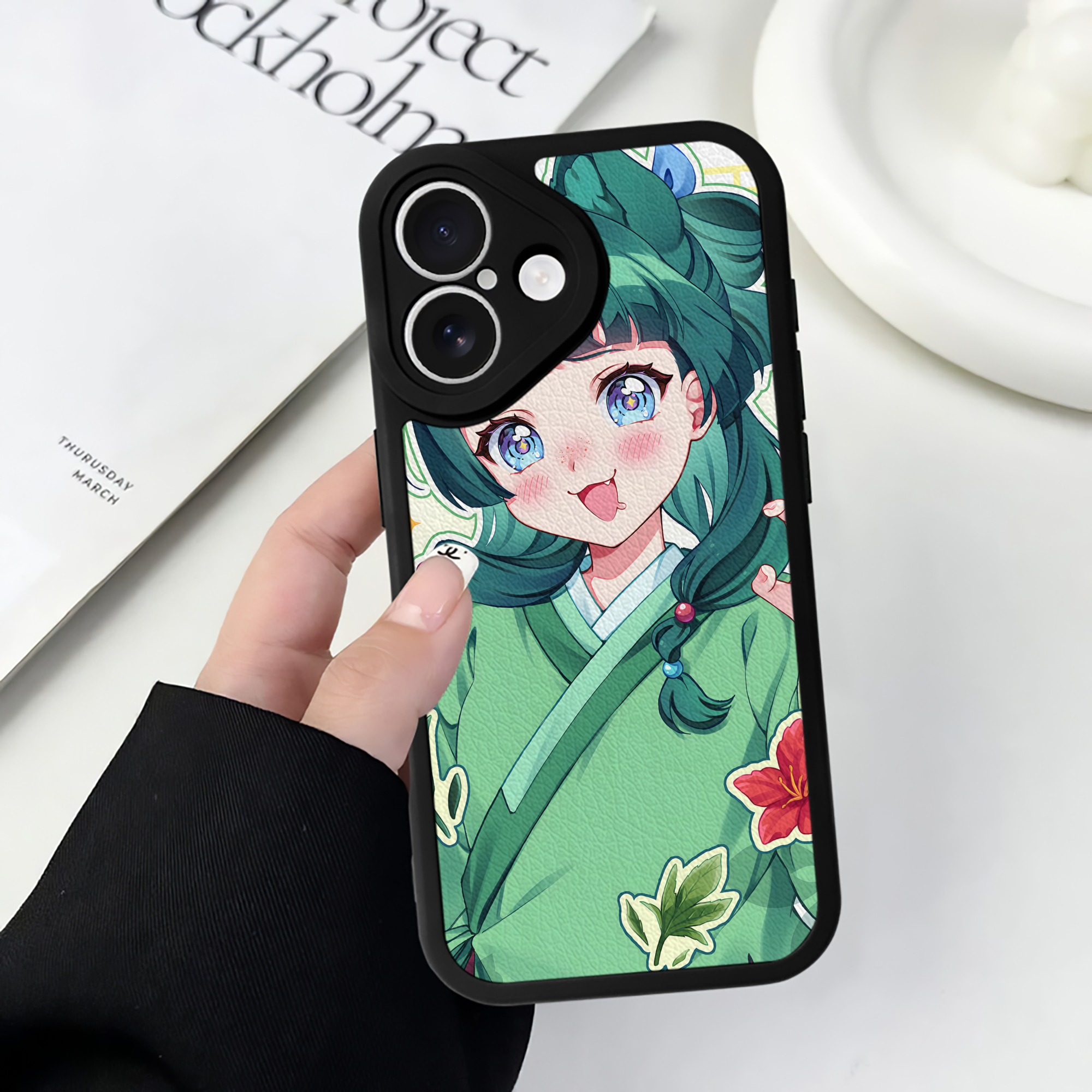 （画像用） 薬屋のひとりごと The Apothecary Diaries 【iPhone 16シリーズ対応】シリコンスマホケース（レザー調） 材質：シリコン